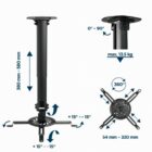 image de Kit De Fixation Plafond Attache Gembird Pour Vidéo Projecteur