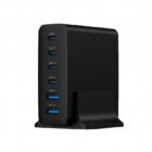 image de Chargeur rapide USB Gembird GaN 75 W à 6 ports, noir