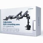 image de Support De Montage Gembird (MA-DA3-02) Réglable avec plateau Pc Portable (mouvement complet)