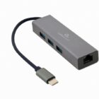 image de Adaptateur réseau, USB-C Gigabit, Noir Gembird
