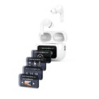 image de Oreillettes BT TWS avec écran LCD et suppression active des bruits, blanches