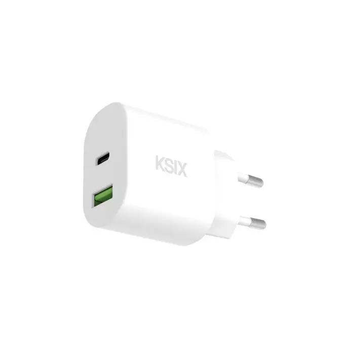image de Chargeur mural KSIX 20 W / Power Delivery / Quick Charge / câble Lightning / blanc