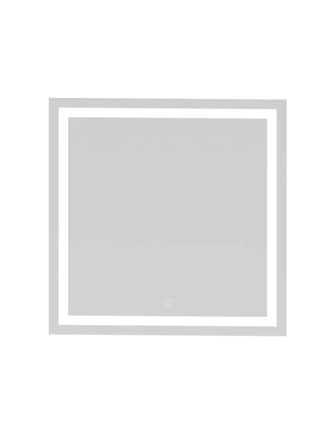 image de KSIX Aqua Smart Mirror, anti-buée 70x70 cm, Haut-parleur intégré, RVB + blanc chaud, 1 300 lm, 36 W, Tuya App