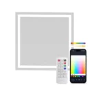 image de KSIX Aqua Smart Mirror, anti-buée 70x70 cm, Haut-parleur intégré, RVB + blanc chaud, 1 300 lm, 36 W, Tuya App