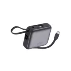 image de Powerbank KSIX 10 000 mAh , charge rapide 22,5 W +câbles USB-C et Lightning LED