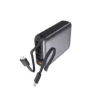 image de Powerbank KSIX 20 000 mAh 22,5W Fast Charging PD câbles USB-C et Lightning intégrés LED (BPB20PD22INTG)