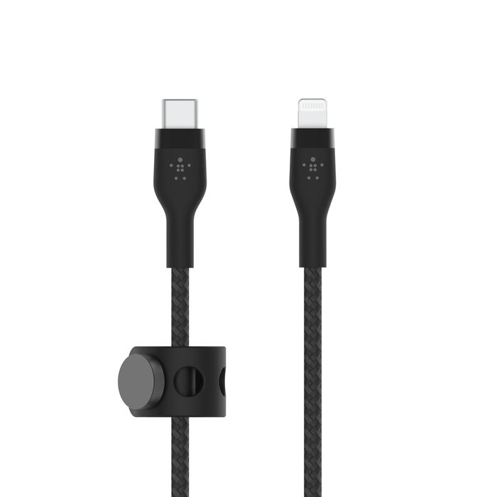 image de Câble USB-C Belkin BoostCharge ProFlex avec connecteur Lightning 2m Noir