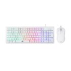 image de Ensemble Clavier + Souris Filaire BARACUDA ORCA - Blanc