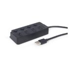 image de HUB USB GEMBIRD 4-Port USB 2.0 - Noir