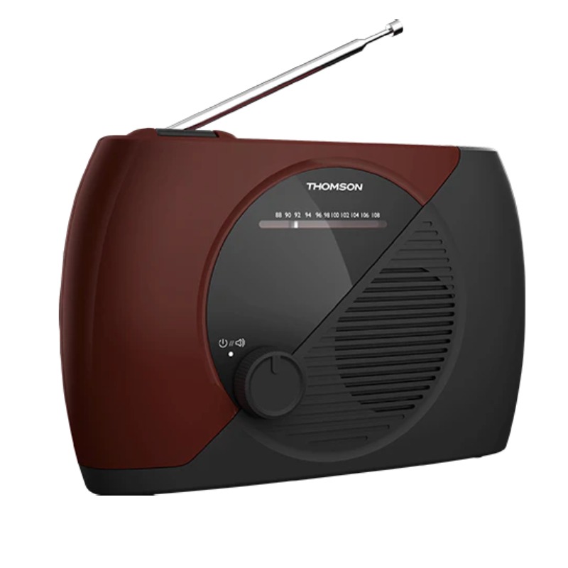 image de Radio FM Portable THOMSON RT353 - Rouge & Noir