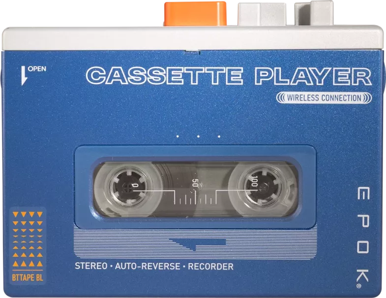 image de Rewind+ Baladeur cassette sur batterie rechargeable Bluetooth - BTTAPEBL EPOK