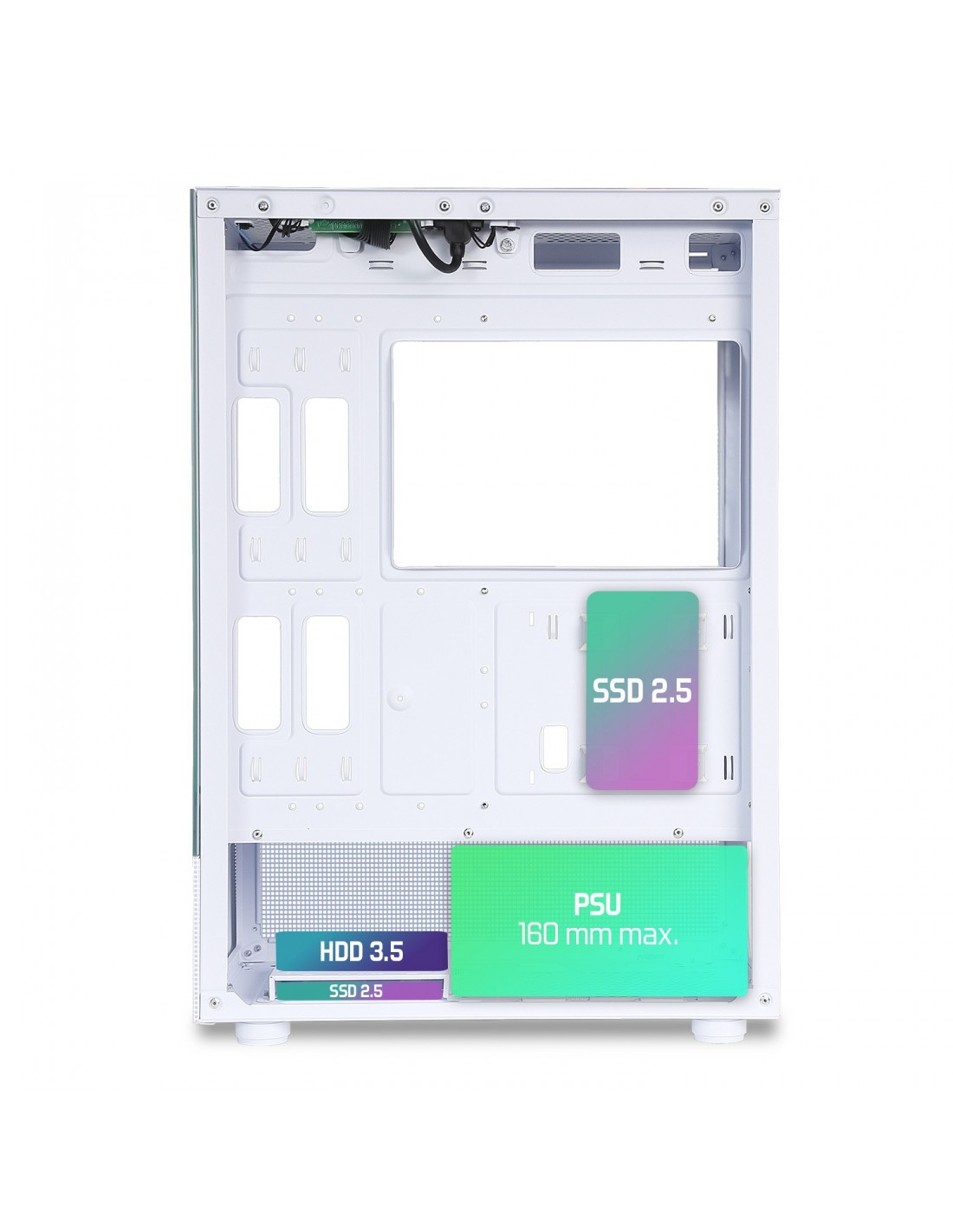 image de Boîtier Spirit Of Gamer Spectra RGB Artic / ATX / Micro-ATX / Mini-ITX