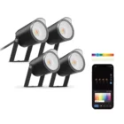 image de Lot de 4 Spots Extérieures Smart LED KSIX,WiFi+APP inclus, 18W
