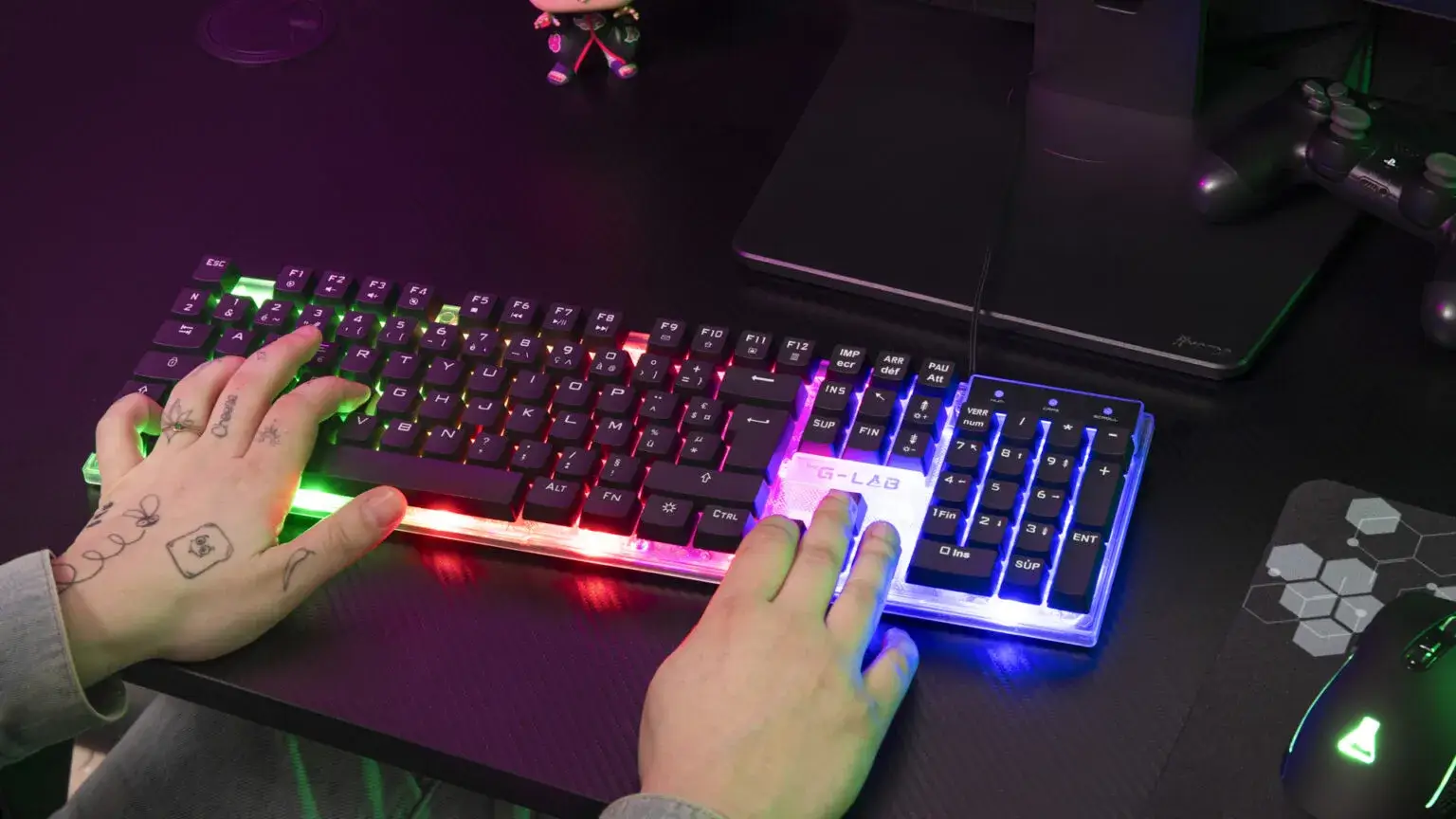 image de Pack gaming 4 en 1 G-Lab Combo Neon
