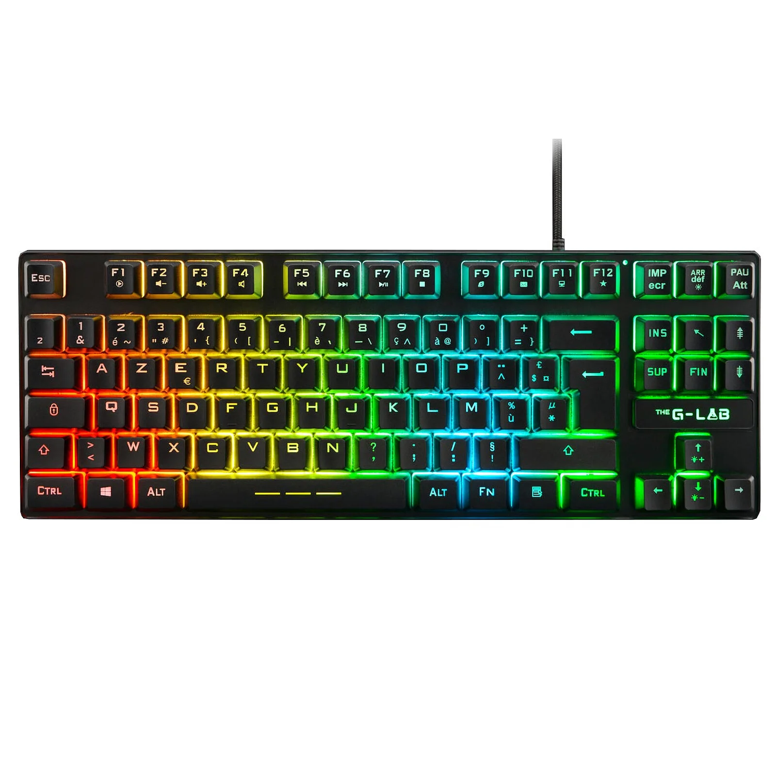 image de Clavier gaming G-LAB CAESIUM TKL RGB / Noir