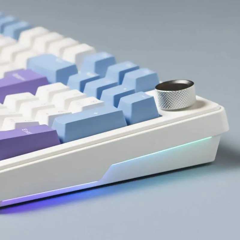 image de Clavier Sans Fil Gaming G-LAB keys Elite 400 RGB - Blanc et Bleu