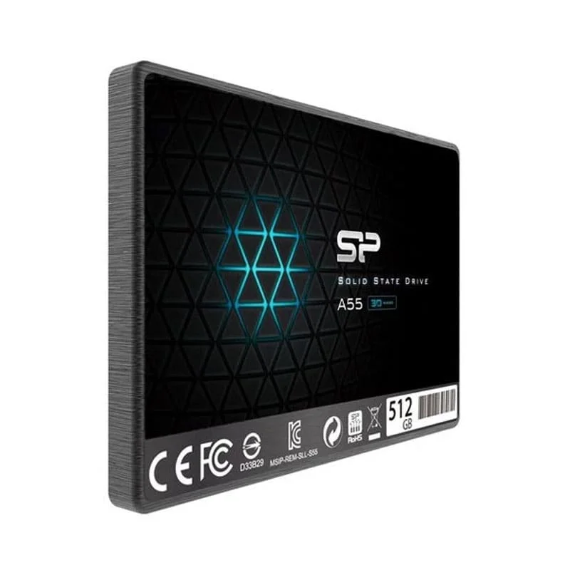 image de Disque Dur Interne SILICON POWER A55 Sata 3 2,5" / 512Go SSD - Noir
