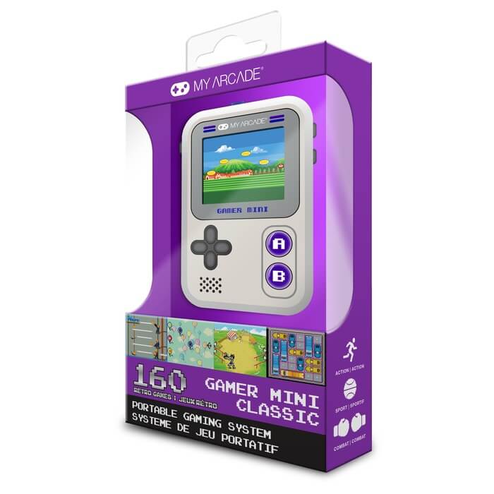 image de Console My Arcade Gamer Mini Classic 160 En 1 Gris et Violet