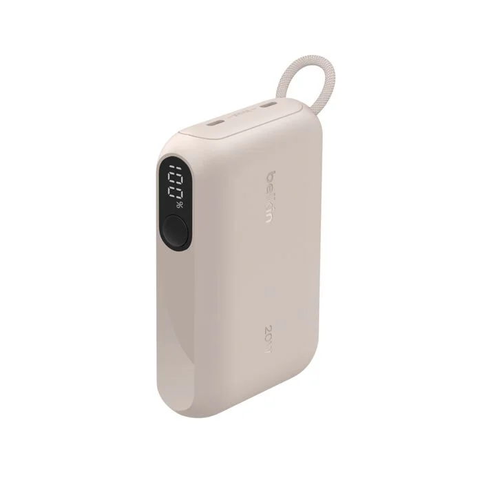 image de Power Bank Belkin BoostCharge 10K avec écran intégré Beige