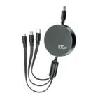 image de Câble My Way Rétractable Usb-c 3en1 100w 1,2m