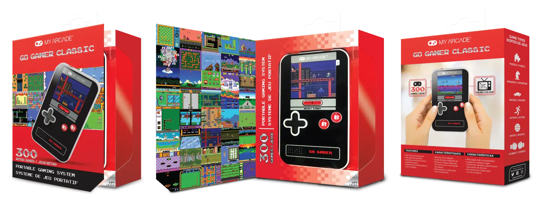image de Console Portable My Arcade Go Gamer Classic 300 Jeux en 1 Noir