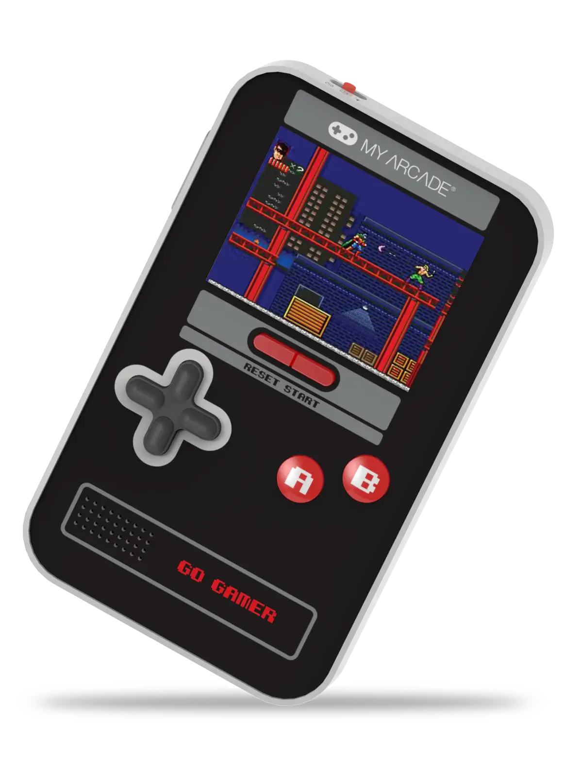 DGUN-3909GoGamerClassic_blkred_frnt image de Console Portable My Arcade Go Gamer Classic 300 Jeux en 1 Noir