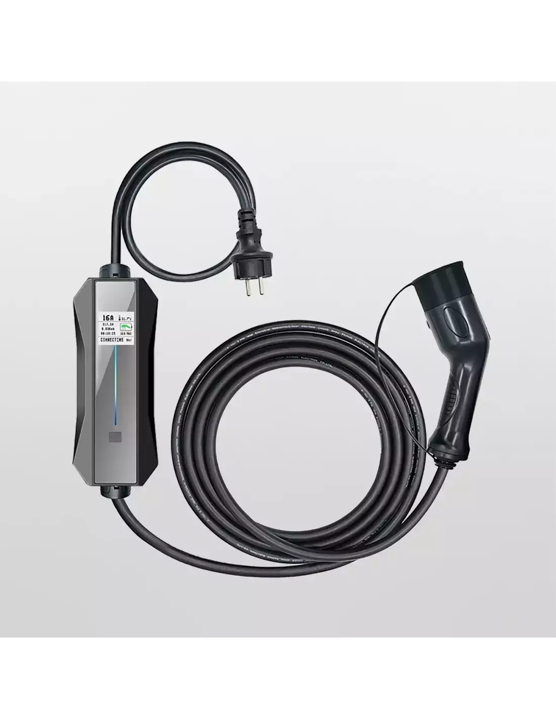 chargeur-ev-portable-5m-charging-cable-mode-2-schuko-t2-monophase-16a image de Chargeur Ev portable + 5m Charging Câble, Mode 2, Schuko-T2, Monophasé, 16A