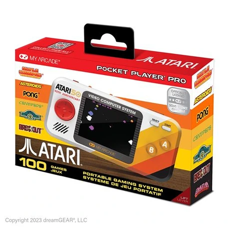 image de Console de poche Atari - Pocket Player PRO - 100 jeux intégrés - Écran 7cm haute résolution