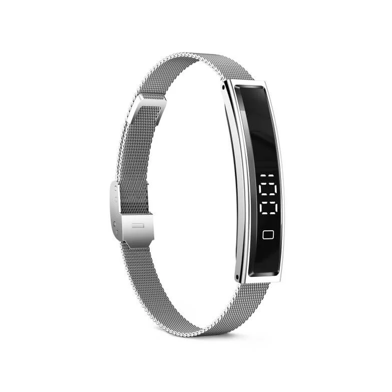 image de KSIX Serena smartband ultra-léger avec écran, 100 modes sport et sommeil argenté
