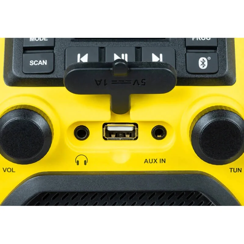 image de Radio Enceinte Sans fil Thomson WKR50BT De Chantier - Noir et Jaune