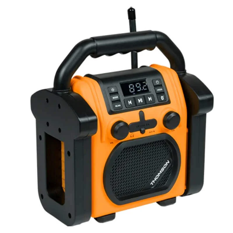 image de Radio Enceinte Sans fil Thomson WKR50BT De Chantier - Noir et Orange